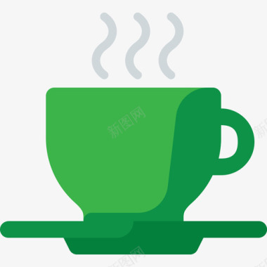 咖啡杯家居元素扁平图标图标
