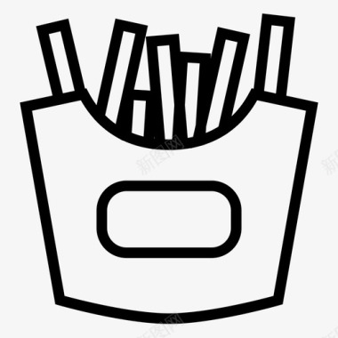 快餐薯条油炸食品图标图标