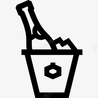 香槟瓶冷饮冰桶图标图标