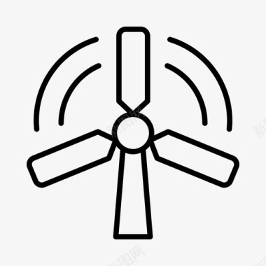 绿色礼服风力涡轮机环境绿色能源图标图标