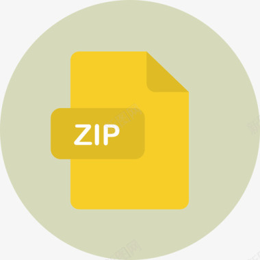 ZIP文件Zip文件类型2圆形平面图标图标