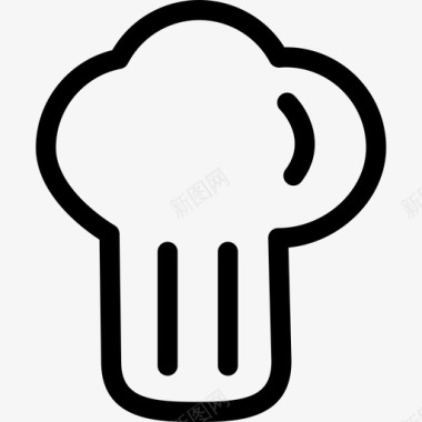 绿帽子厨师厨师饮料和食品收集直系图标图标