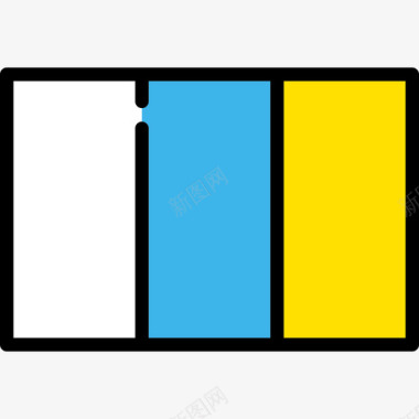 收藏icon菜鸟加那利群岛旗帜收藏矩形图标图标