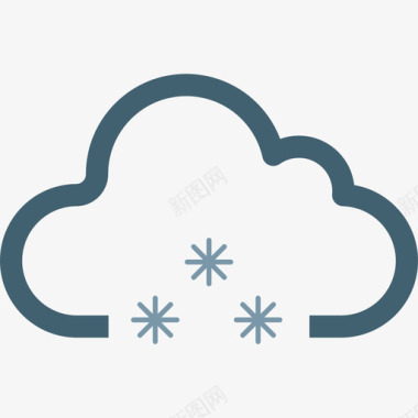 云朵雪天气云朵图标图标