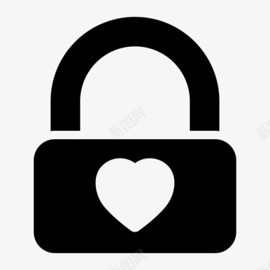 锁爱浪漫情人节图标图标
