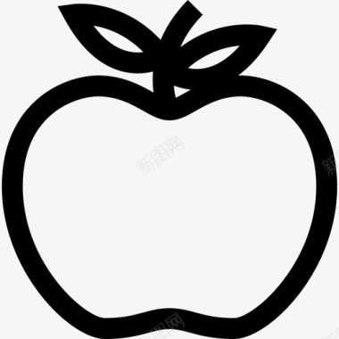 苹果在线教育元素线性图标图标