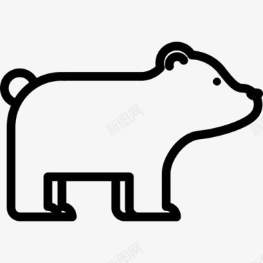 熊自然直线包图标图标