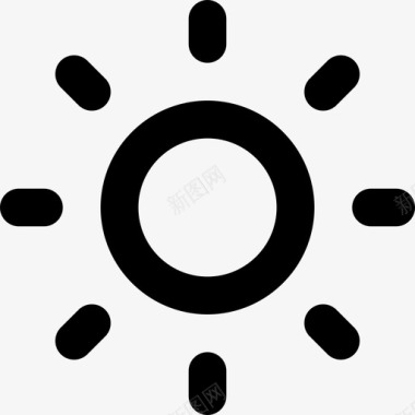 太阳天气要素2线性图标图标