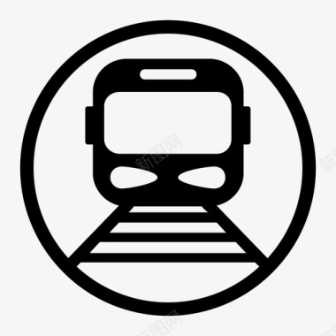列车标志圆圈线路图标图标
