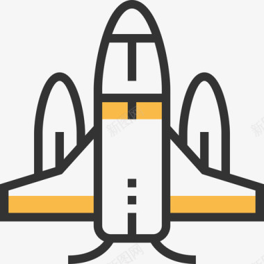 航天飞机5号航天飞机黄色阴影图标图标