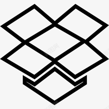 Dropbox品牌系列线性图标图标