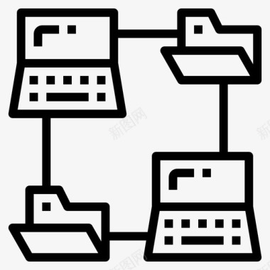 共享未来网络数据库组织图标图标