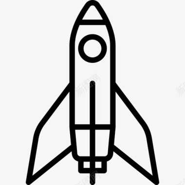 神舟六号飞船火箭飞船太空装置直线型图标图标