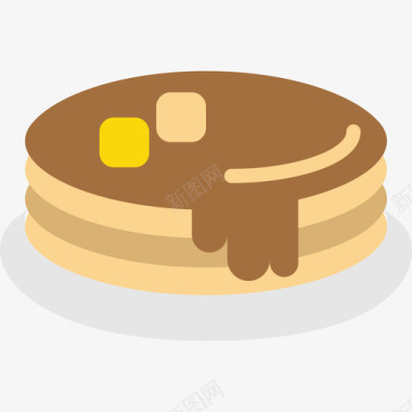 烹饪薄煎饼烹饪套餐扁平图标图标
