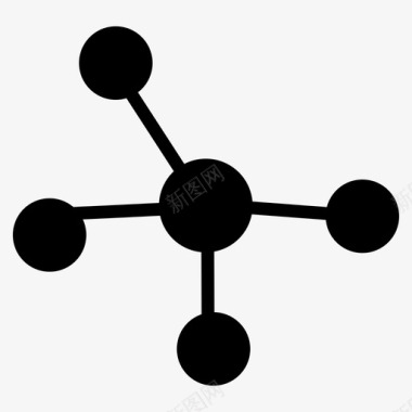 下诊断分子原子细胞图标图标