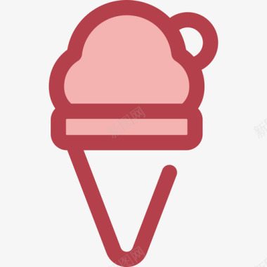 冰淇淋生日派对5红色图标图标