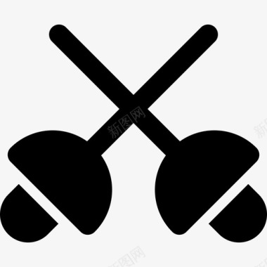 击剑奥运会实心填充图标图标