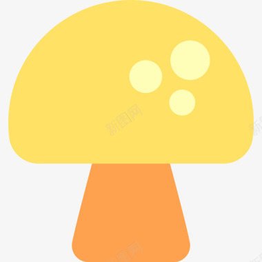 蘑菇食物和餐厅元素扁平图标图标