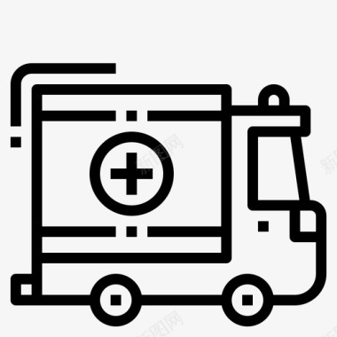 医疗废物标志救护车医疗服务图标图标