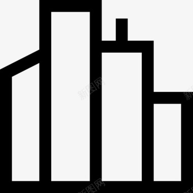 城市景观城市元素2线性图标图标