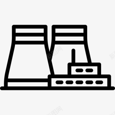 刷牙过程核电站工业过程2线性图标图标