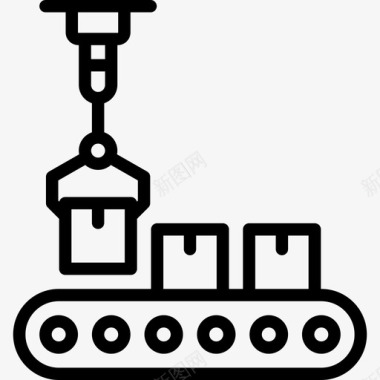 矢量传送带传送带工业图标收集线性图标