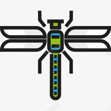 红色的蜻蜓图片蜻蜓动物2线形颜色图标图标