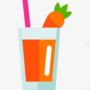 胡萝卜食物水果和蔬菜汁图标图标