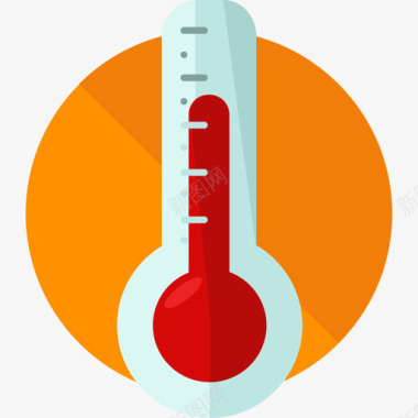 温度计温度计天气9扁平图标图标
