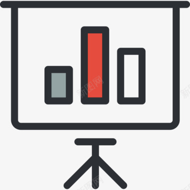 条形图商务系列6红色图标图标
