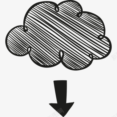 抽象的图标集云计算云计算集黑色图标图标