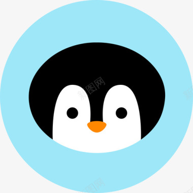 企鹅动物可爱的动物收藏图标图标