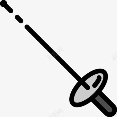 击剑奥运会2线颜色图标图标