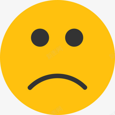 表情悲伤表情符号4圈平图标图标