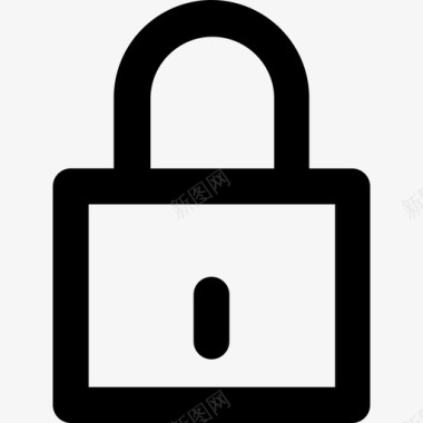 圆形火焰图标挂锁安全图标集合粗体圆形图标