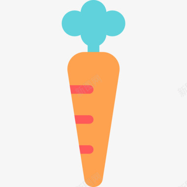 胡萝卜免扣元素胡萝卜食品和餐厅元素扁平图标图标
