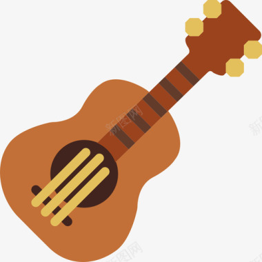 低音吉他音乐元素扁平图标图标