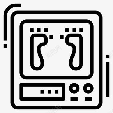 矢量称体重体重秤饮食医学图标图标