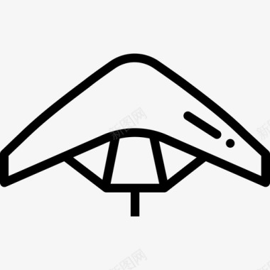 滑翔伞运动直线运动图标图标