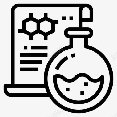 原子科学的图标科学图表烧瓶图标图标