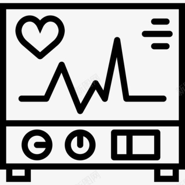 心电图医疗器械2线性图标图标