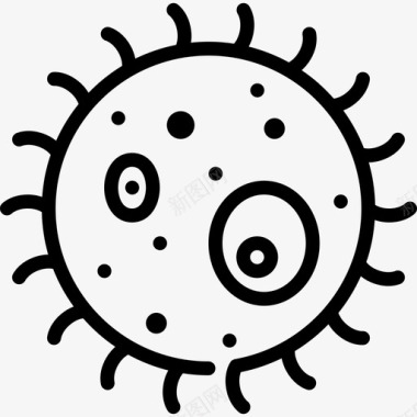 细菌科学5线性图标图标