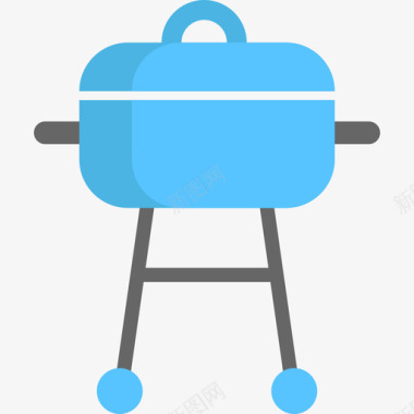 烧烤架夏季套装扁平图标图标