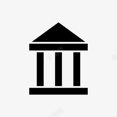 银行建筑基金会图标图标