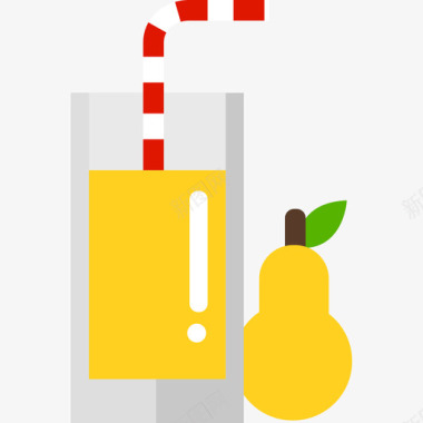 梨汁食品果蔬汁收集图标图标
