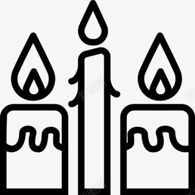 蜡烛蜡烛宗教元素直系图标图标