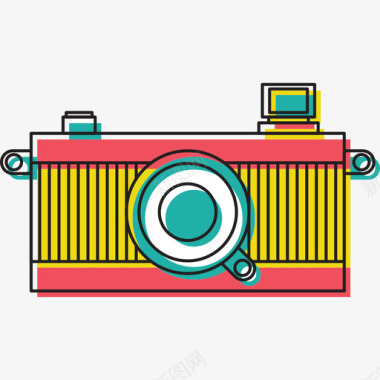 春节旅游摄影相机技术旅游元素汇编图标图标