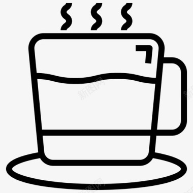 平白豆咖啡图标图标