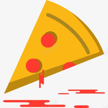 披萨彩色杂色图标扁平图标