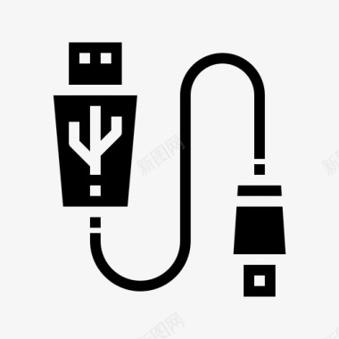 USB棒usb电缆连接器图标图标